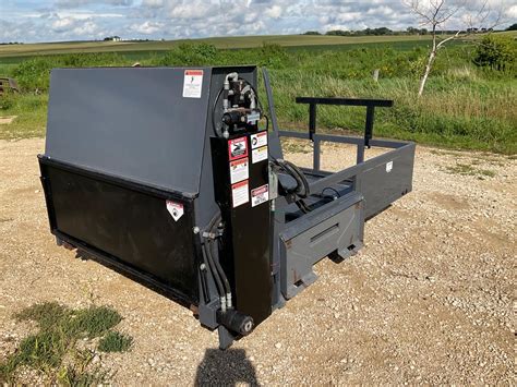 bale processor for skid steer for sale|used art's way bale processors.